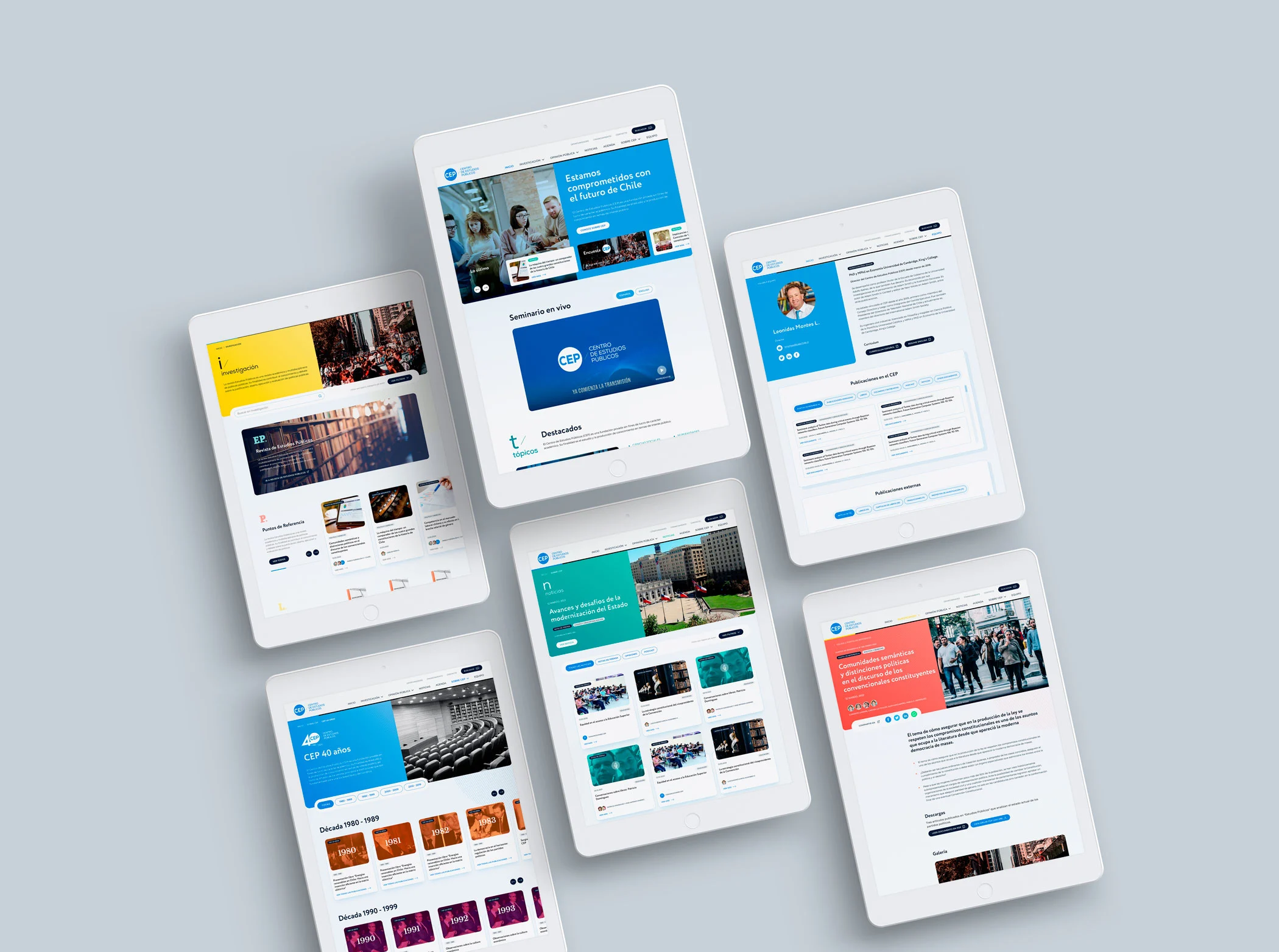 Diseño y desarrollo Sitio Web CEP Chile realizado por agencia Want Digital