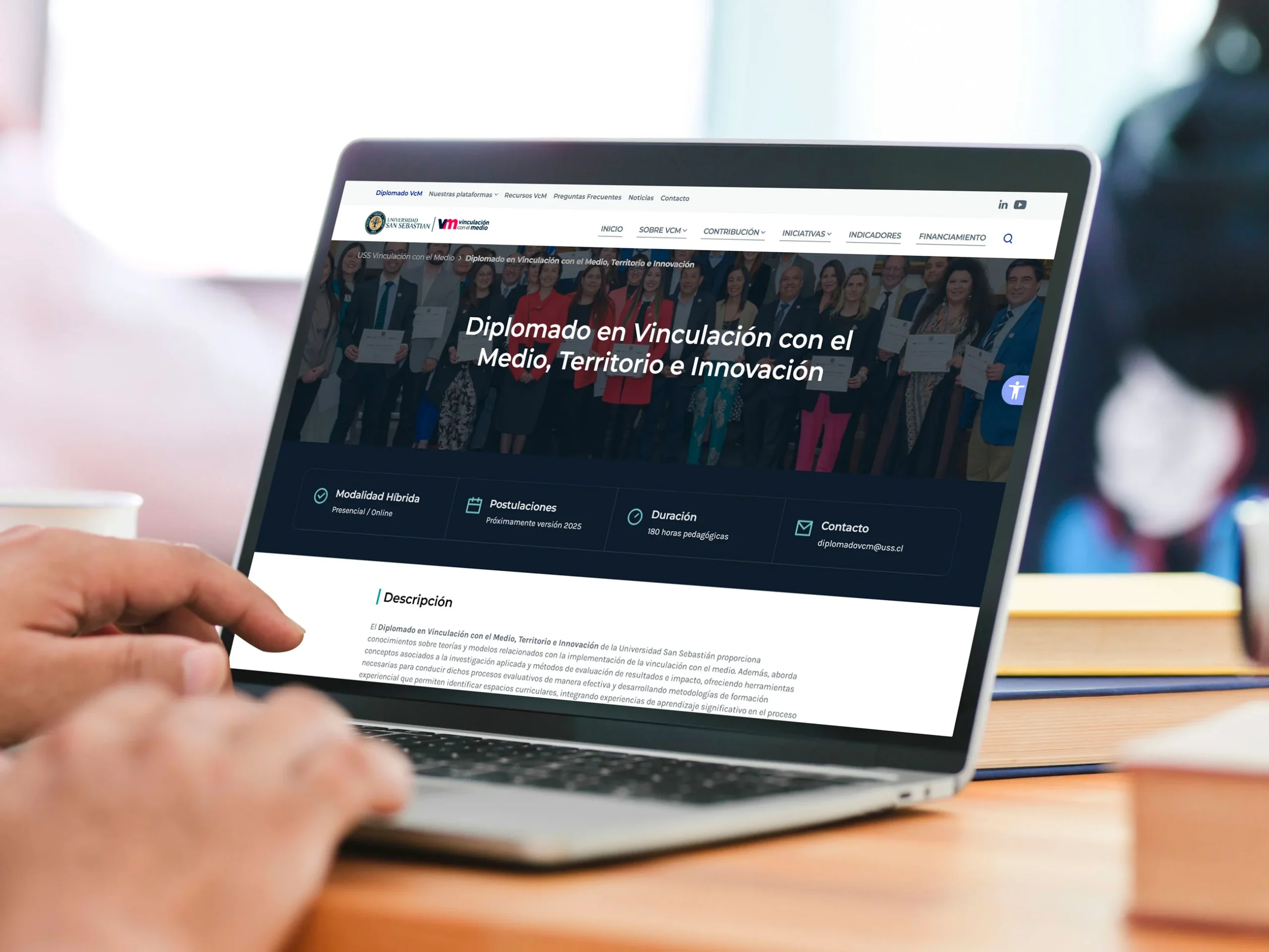 Diseño y desarrollo sitio Web VcM, USS, realizado por la agencia Want Digital